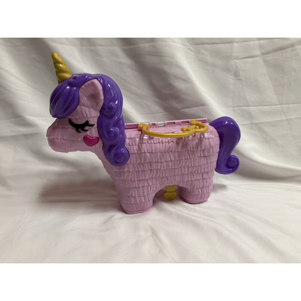 Polly Pocket Pink Unicorn Playset Toy Case No Figures Pinkcore Missing Wings